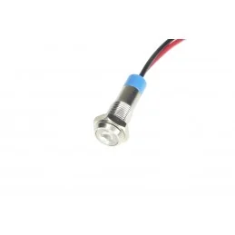 KONTROLKA LED 6MM 12-24V Z USZCZELKĄ BIAŁA