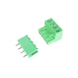 Listwa montażowa rozłączalna 4-pinowa raster 5.08 mm – wtyk + gniazdo