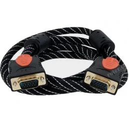 KABEL DB15 / VGA WT-WT 3.0M FILTR CZARNY BAWEŁNA