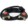 KABEL DB15 / VGA WT-WT 3.0M FILTR CZARNY BAWEŁNA